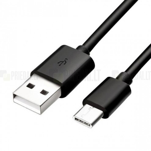 Samsung Type-C USB EP-DG970BBE juodas laidas 1 m. (originalus)