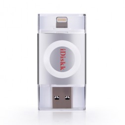 „iDiskk“ Lightning USB 3.0 Flash Drive atmintinė - sidabrinė (128 Gb)