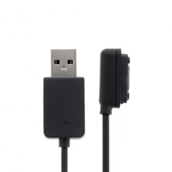 Magnetinis USB laidas - juodas (1 m.)
