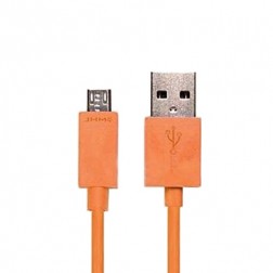 Micro USB 1.0 laidas - oranžinis (1 m.)