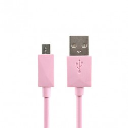 Micro USB 1.0 laidas - rožinis (1 m.)