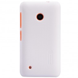 „Nillkin“ Frosted Shield dėklas - baltas + apsauginė ekrano plėvelė (Lumia 530)