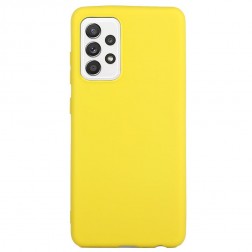 Kieto silikono (TPU) dėklas - geltonas (Galaxy A53)