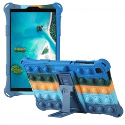 „Popit“ Bubble Kickstand minkšto silikono (TPU) dėklas - mėlynas (Galaxy Tab A7 Lite 8.7)