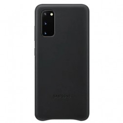 „Samsung“ Leather Cover dėklas - juodas (Galaxy S20)