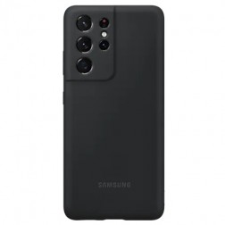 „Samsung“ Silicone Cover dėklas - juodas (Galaxy S21 Ultra)