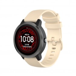 Išmaniojo laikrodžio kieto silikono (TPU) apyrankė - smėlio spalvos (Samsung Galaxy Watch 5 / 5 Pro / 4 / Garmin Vivoactive 3 / Venu)