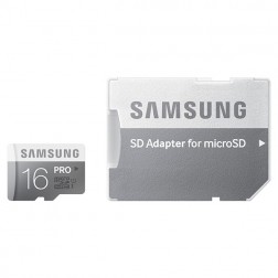 „Samsung“ PRO MicroSD atminties kortelė - 16 Gb (10 Klasė) + SD adapteris