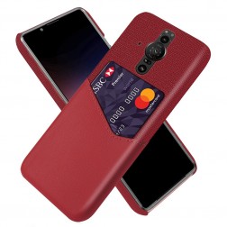 „KSQ“ Shell dėklas su kišenėle - raudonas (Xperia Pro-I)
