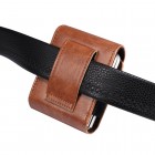 Universalus „Belt Clip“ rudas odinis dėklas prie diržo (S dydis)