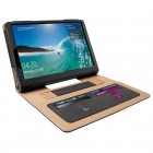 Lenovo Yoga Smart Tab 10.1 (YT-X705F, YT-X705L) Business atverčiamas juodas odinis dėklas - knygutė