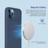 Apple iPhone 12 (12 Pro) „Nillkin“ CamShield MagSafe tamsiai mėlynas dėklas, nugarėlė su kameros apsauga